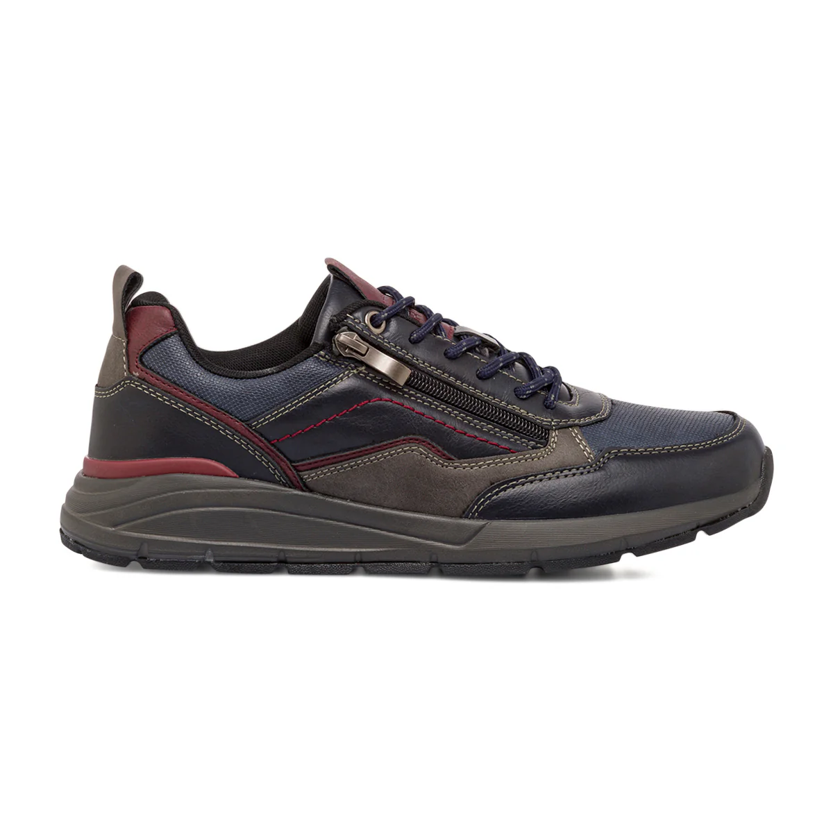 Sneakers casual blu da uomo con zip Gate 76