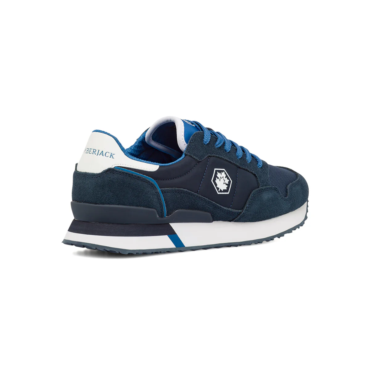 Sneakers casual blu da Uomo in tessuto e pelle con logo Lumberjack - Image 3