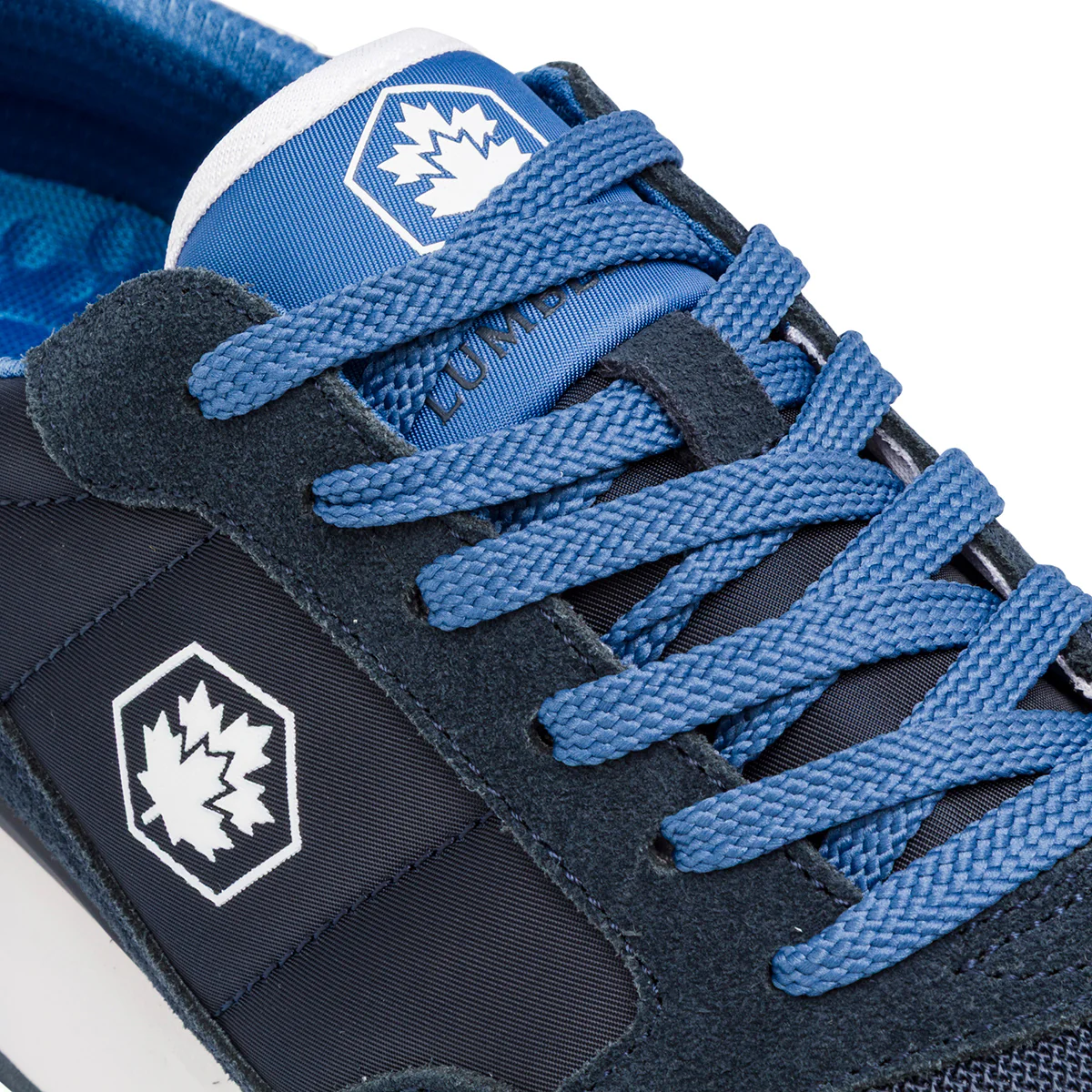 Sneakers casual blu da Uomo in tessuto e pelle con logo Lumberjack - Image 4