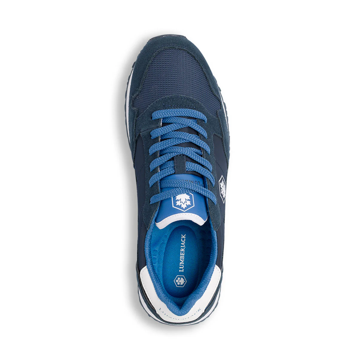 Sneakers casual blu da Uomo in tessuto e pelle con logo Lumberjack - Image 5