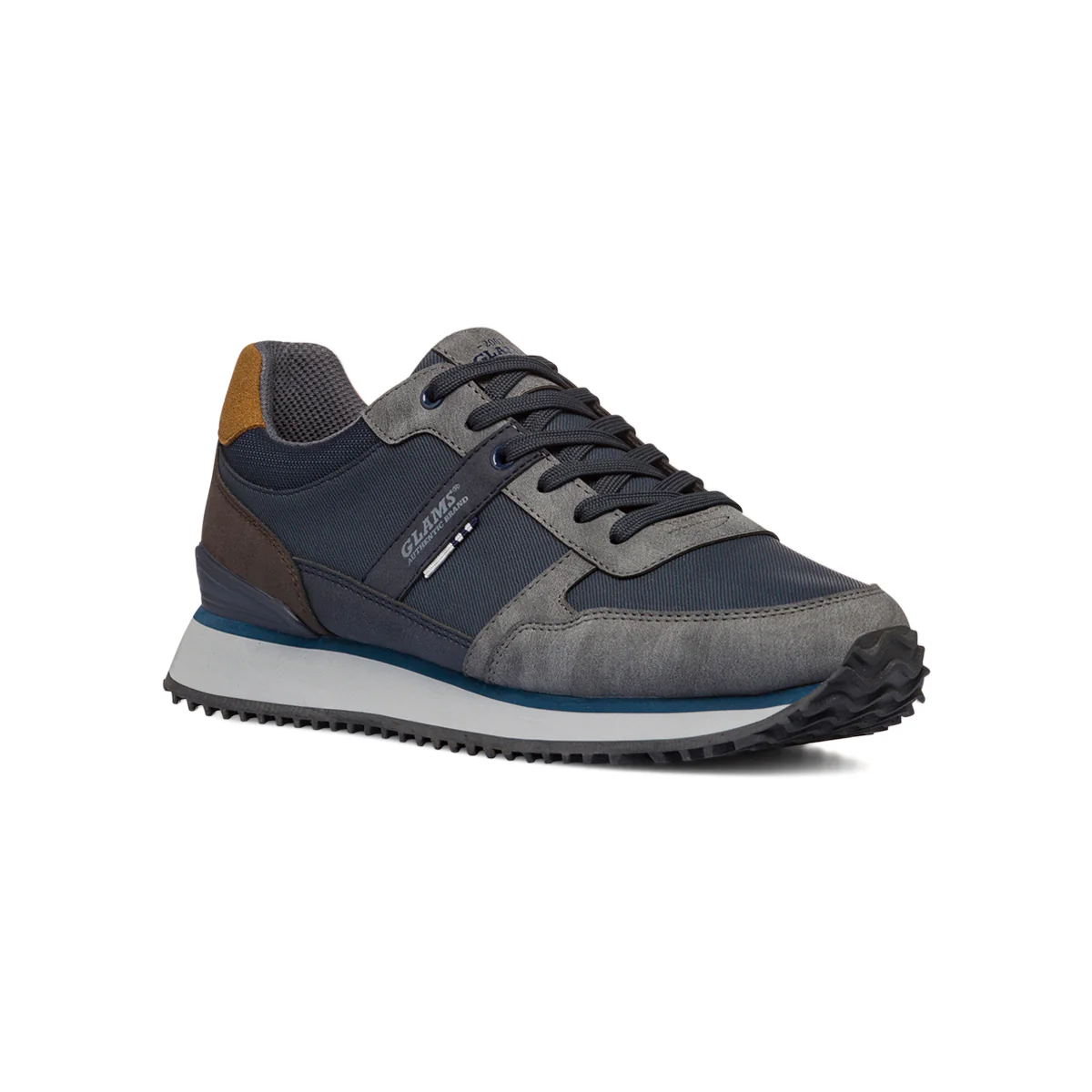 Sneakers casual blu e grigie da uomo Glams - Image 2