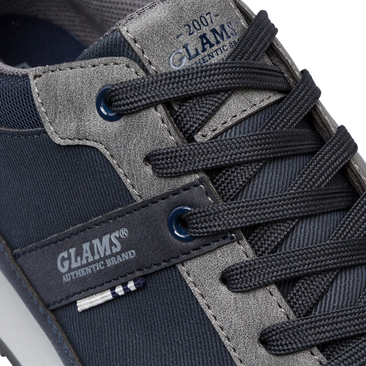 Sneakers casual blu e grigie da uomo Glams - Image 4