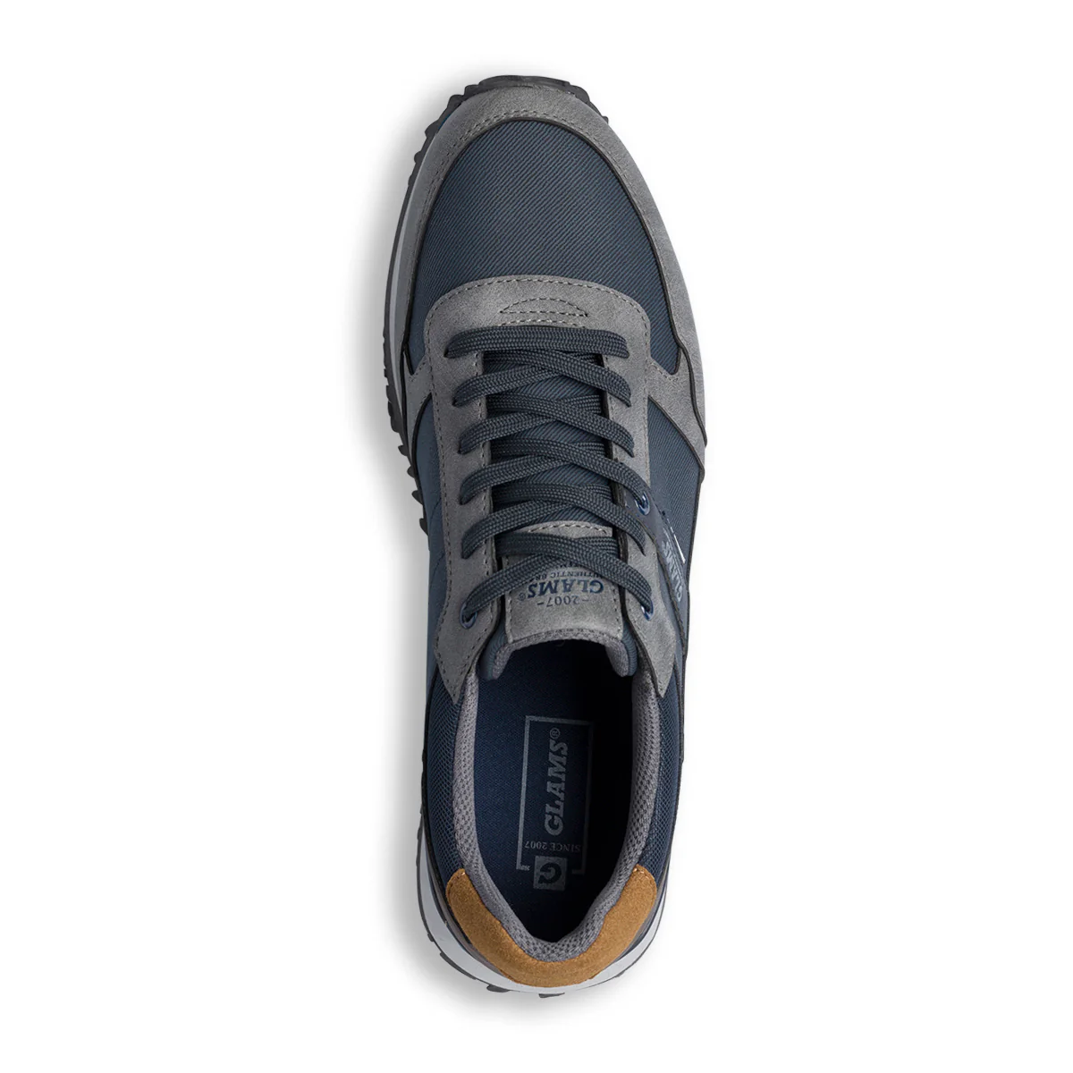 Sneakers casual blu e grigie da uomo Glams - Image 5
