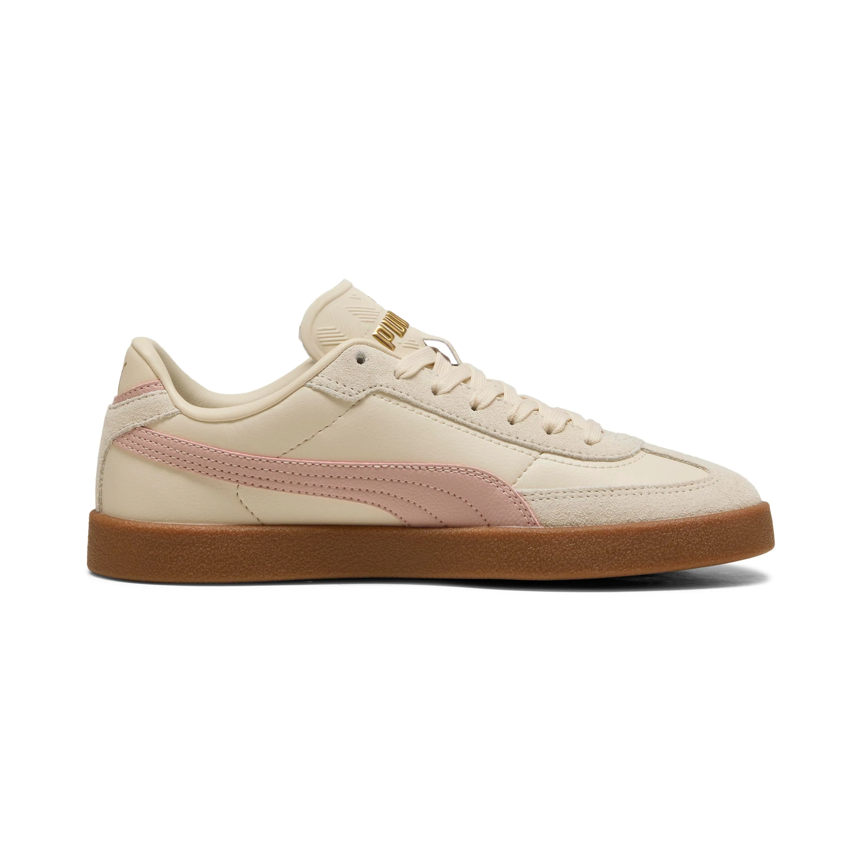 Sneakers casual da donna beige con dettagli effetto scamosciato Puma Club II - Image 3