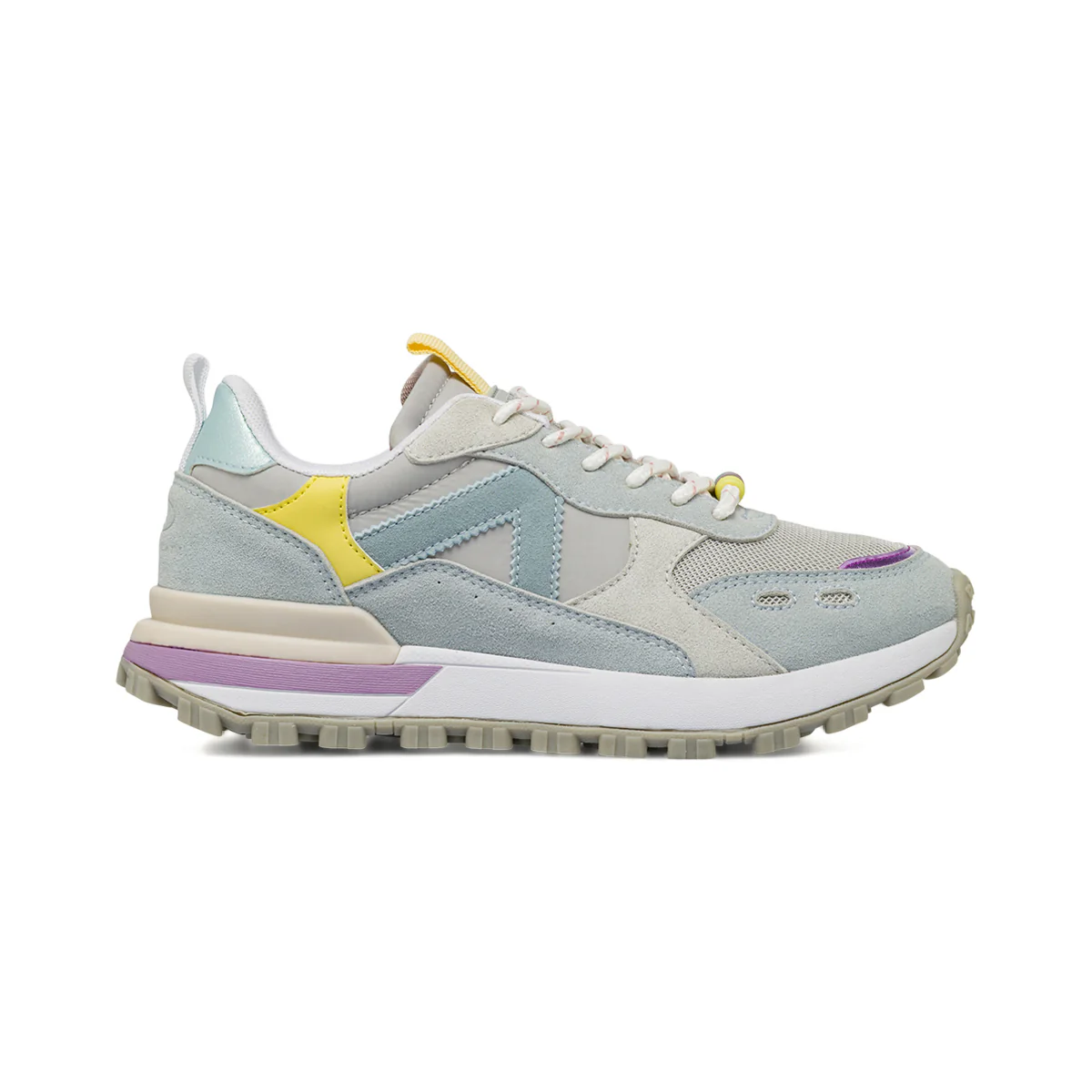 Sneakers casual da donna grigie Swish Jeans con perline decorative