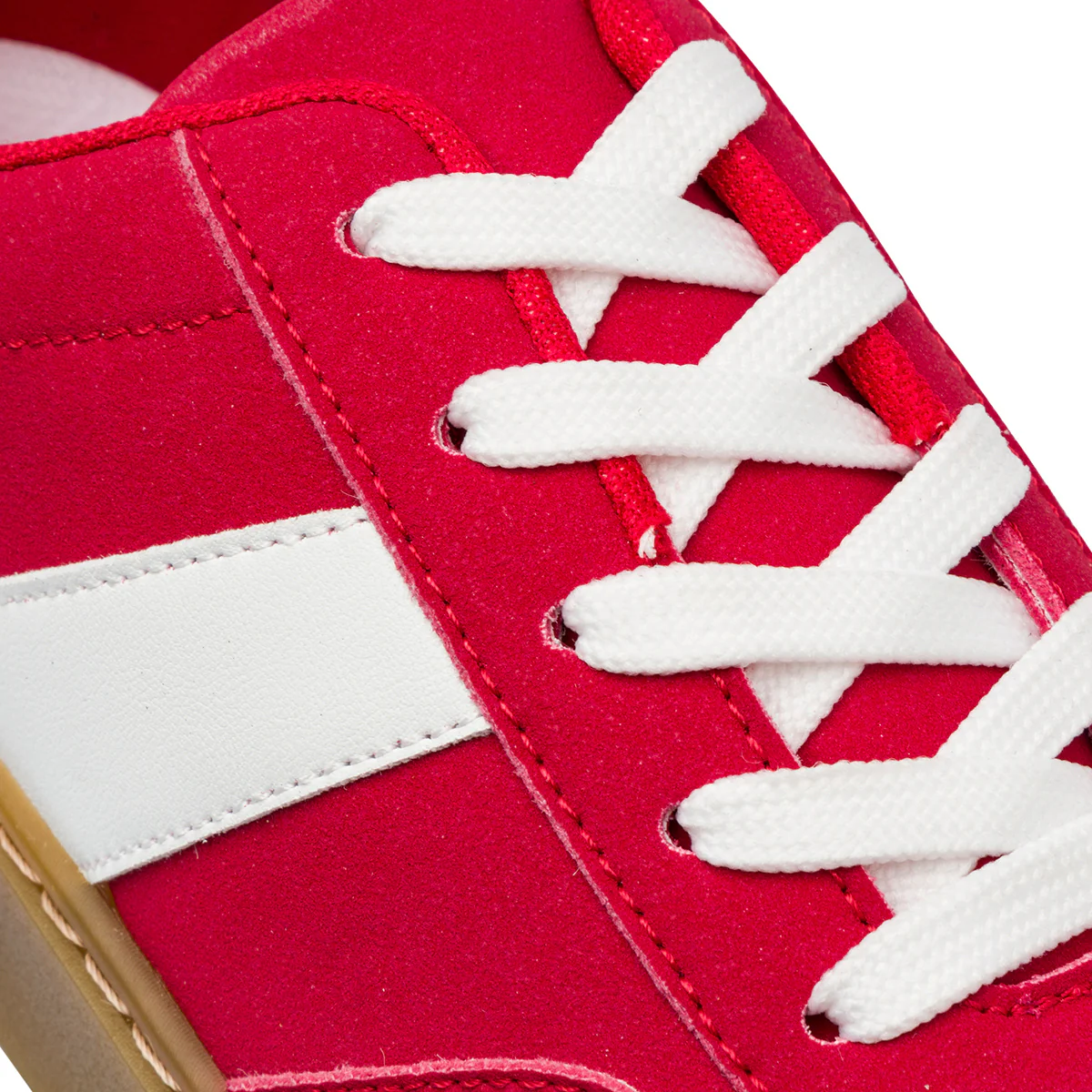 Sneakers casual da donna rosse con dettaglii bianchi Lora Ferres - Image 5