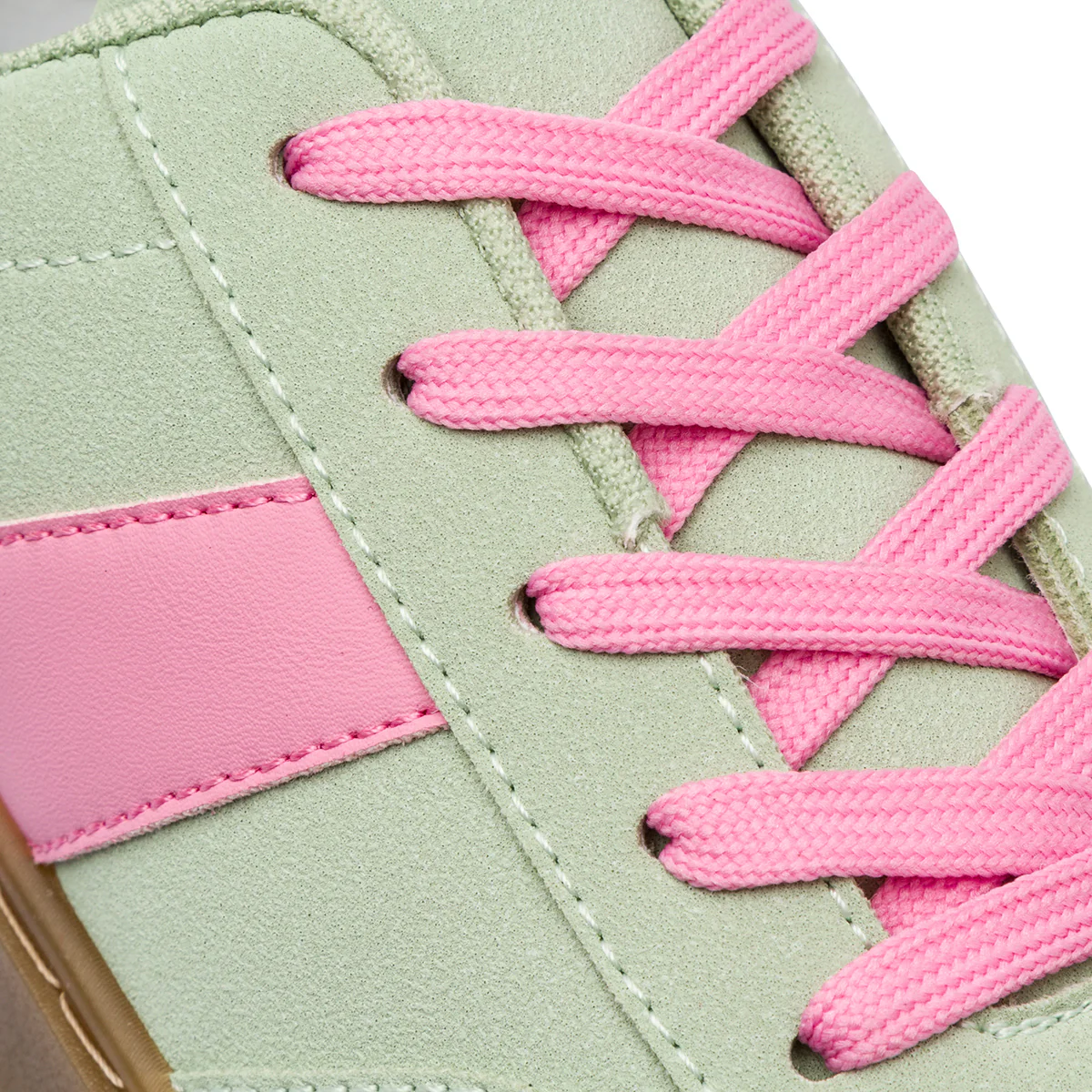 Sneakers casual da donna verdi con dettagli rosa Lora Ferres - Image 5