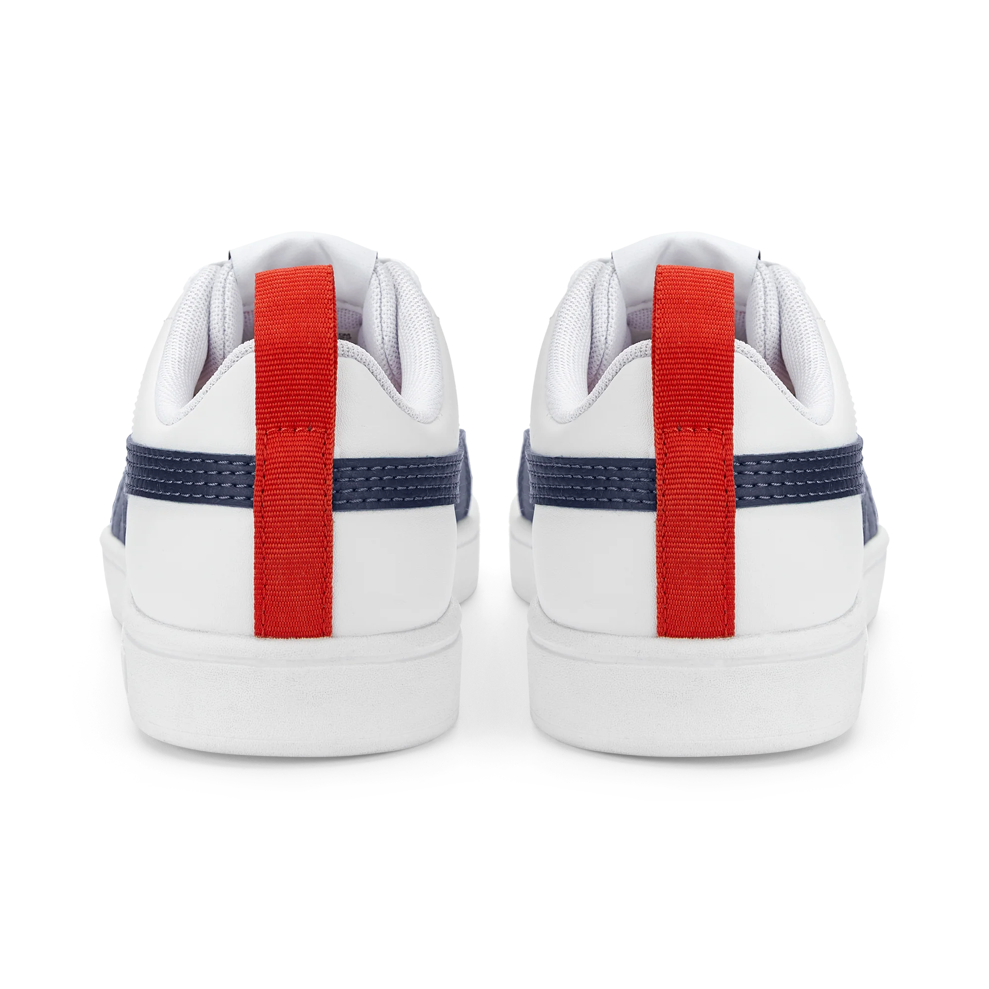 Sneakers casual da ragazzo bianche con logo blu navy Puma Rickie - Image 2