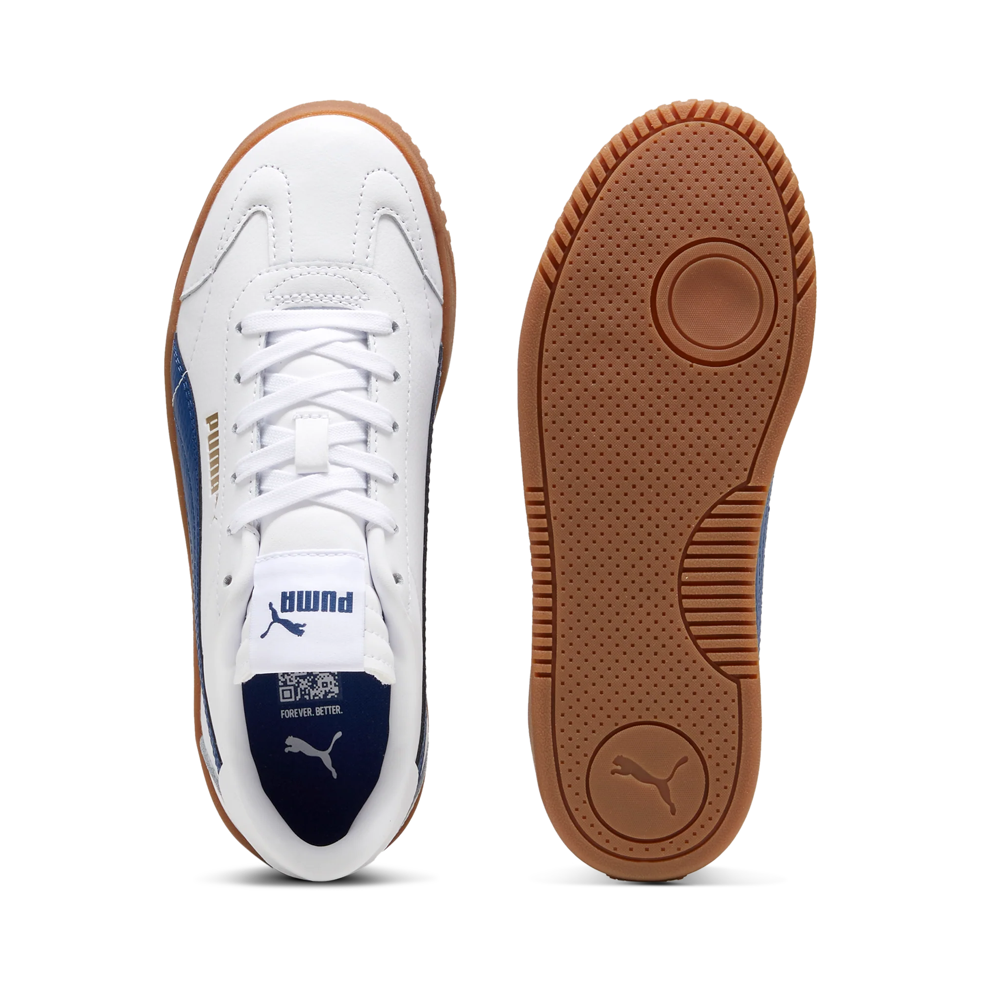 Sneakers casual da ragazzo bianche e blu Puma Club 5v5 - Image 4