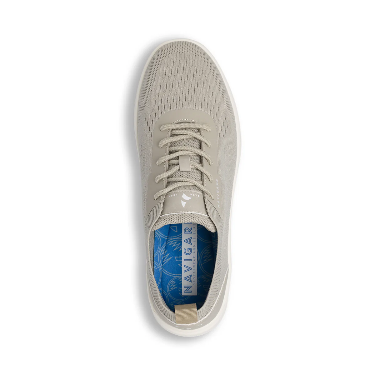 Sneakers casual da Uomo beige in tessuto mesh traspirante Navigare - Image 5