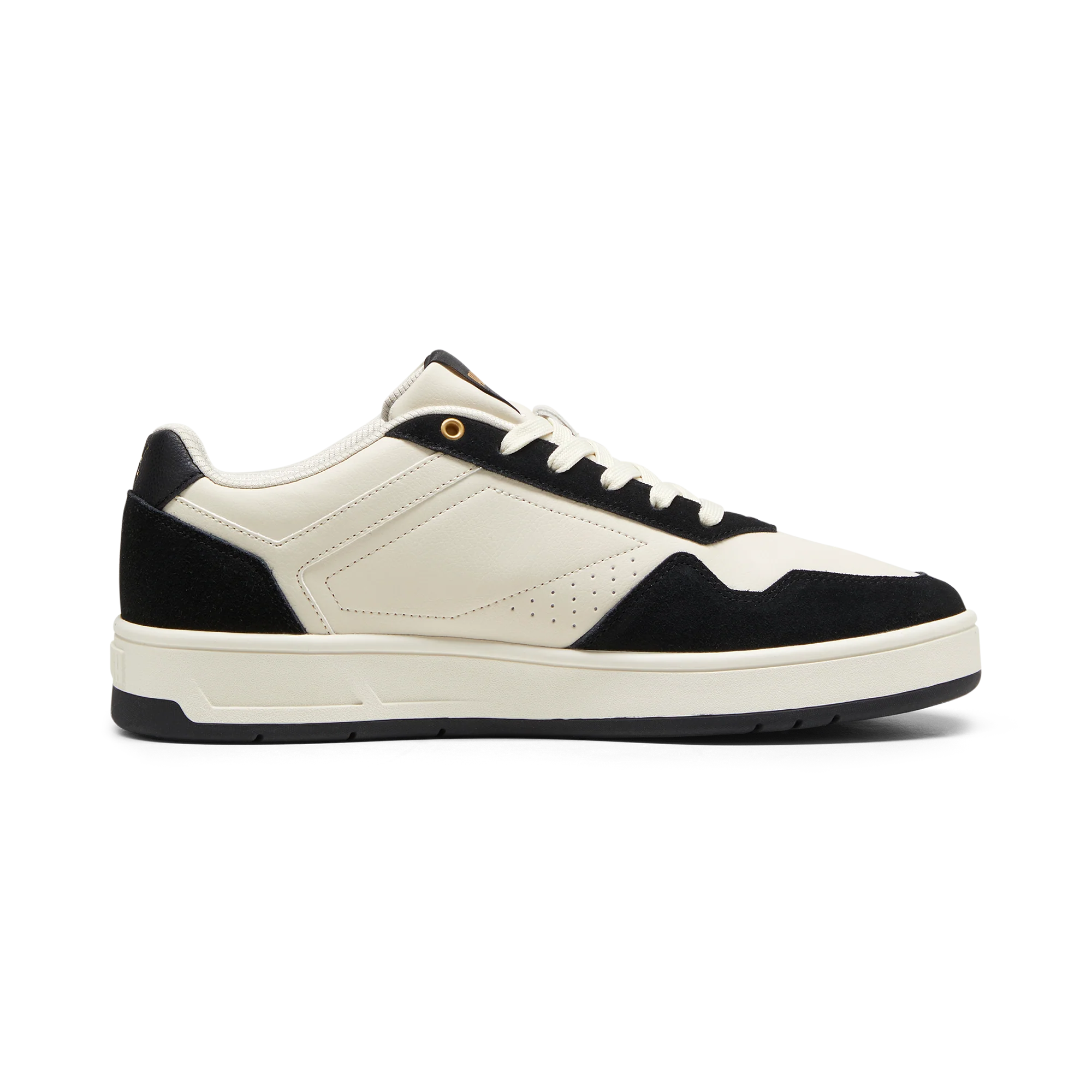 Sneakers casual da uomo bianche e nere con logo Puma Court Classic - Image 6