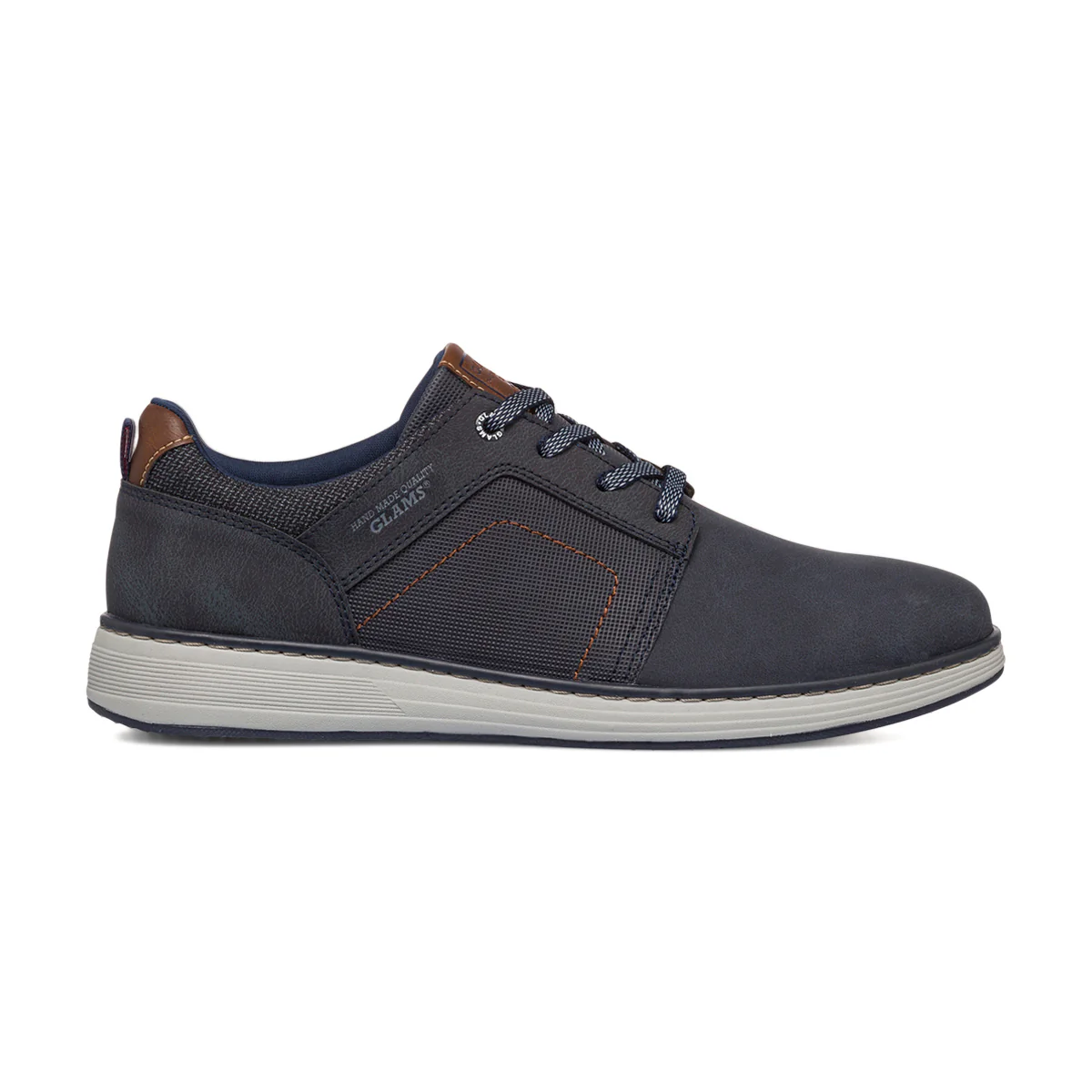 Sneakers casual da uomo blu con logo Glams