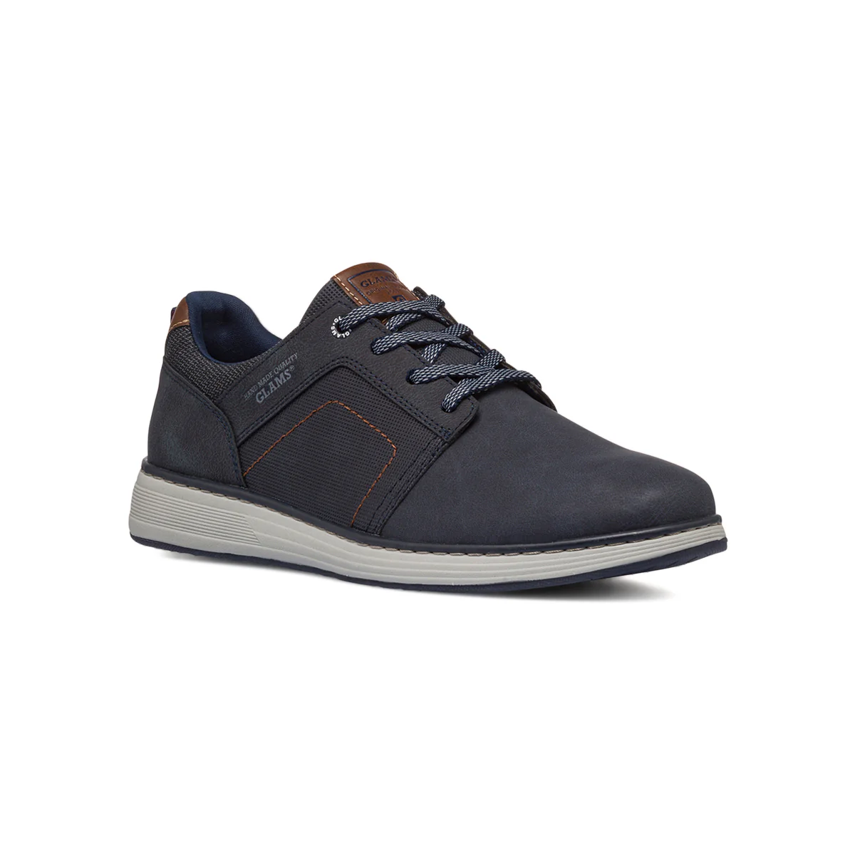 Sneakers casual da uomo blu con logo Glams - Image 2