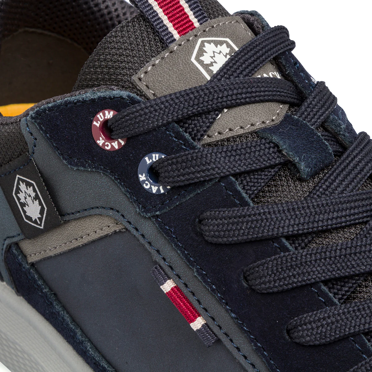 Sneakers casual da uomo blu e grigie in pelle Lumberjack - Image 5