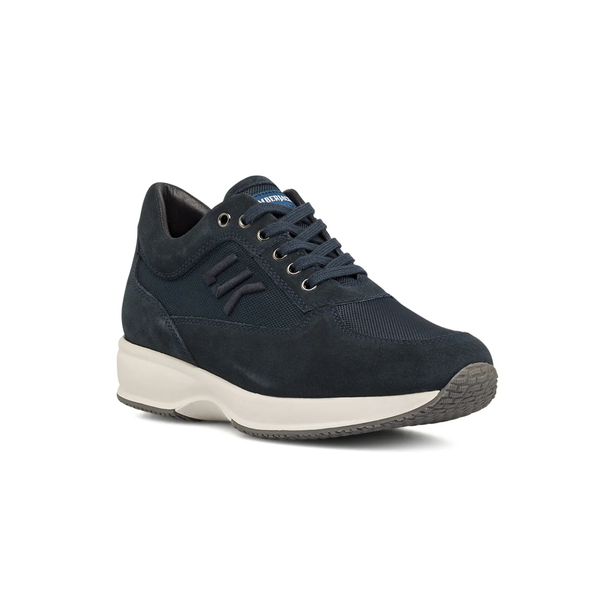 Sneakers casual da Uomo blu in pelle scamosciata e mesh Lumberjack - Image 2