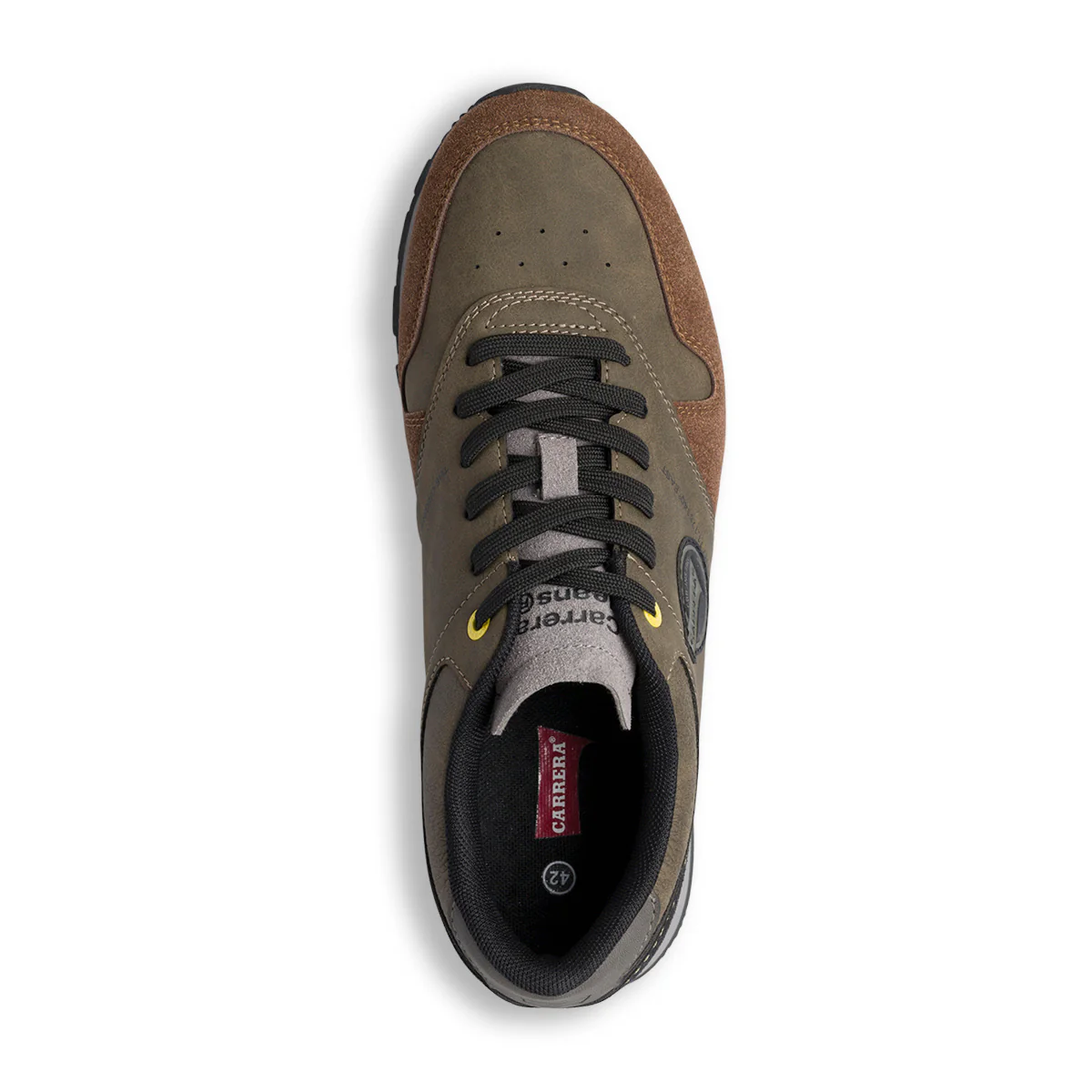 Sneakers casual da uomo grigie con dettagli nero e marroni Carrera Jeans - Image 5
