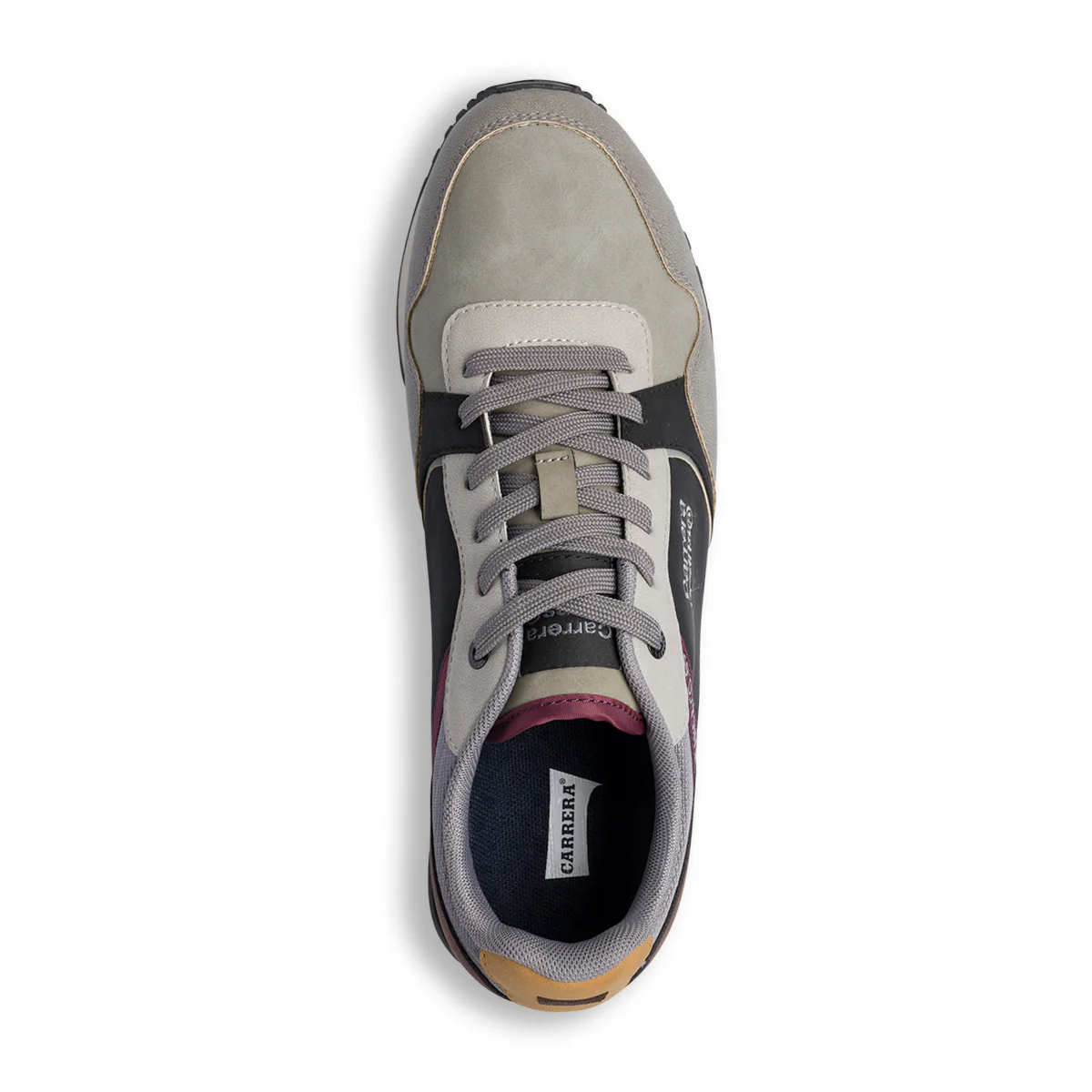 Sneakers casual da uomo grigie e nere con logo Carrera Jeans - Image 5