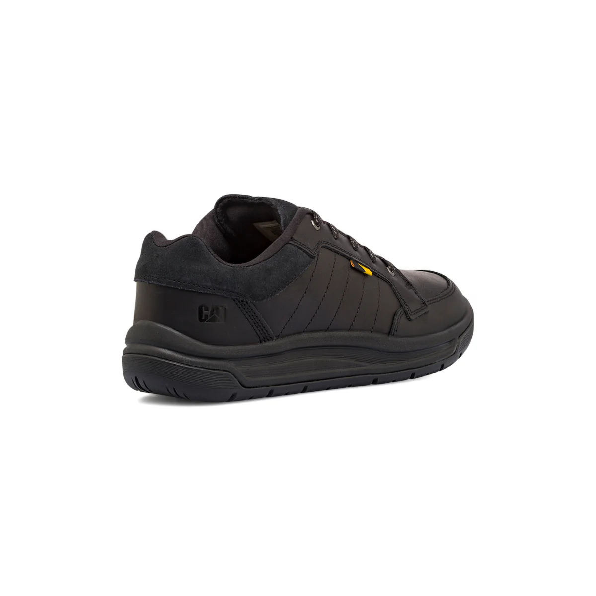 Sneakers casual da uomo nere Caterpillar in pelle con lacci - Image 3