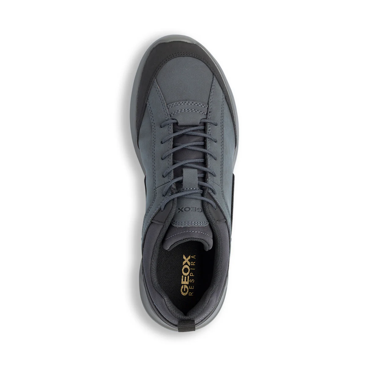 Sneakers casual da uomo nero con dettagli effetto scamosciato Geox - Image 6