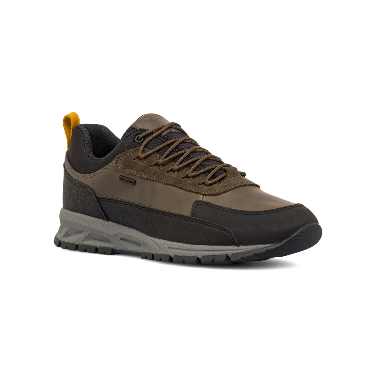 Sneakers casual da uomo verde militare con dettagli effetto scamosciato Geox - Image 2