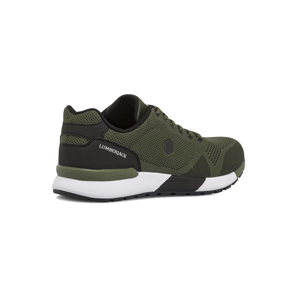 Sneakers casual da Uomo verde militare in tessuto mesh Lumberjack - Image 3
