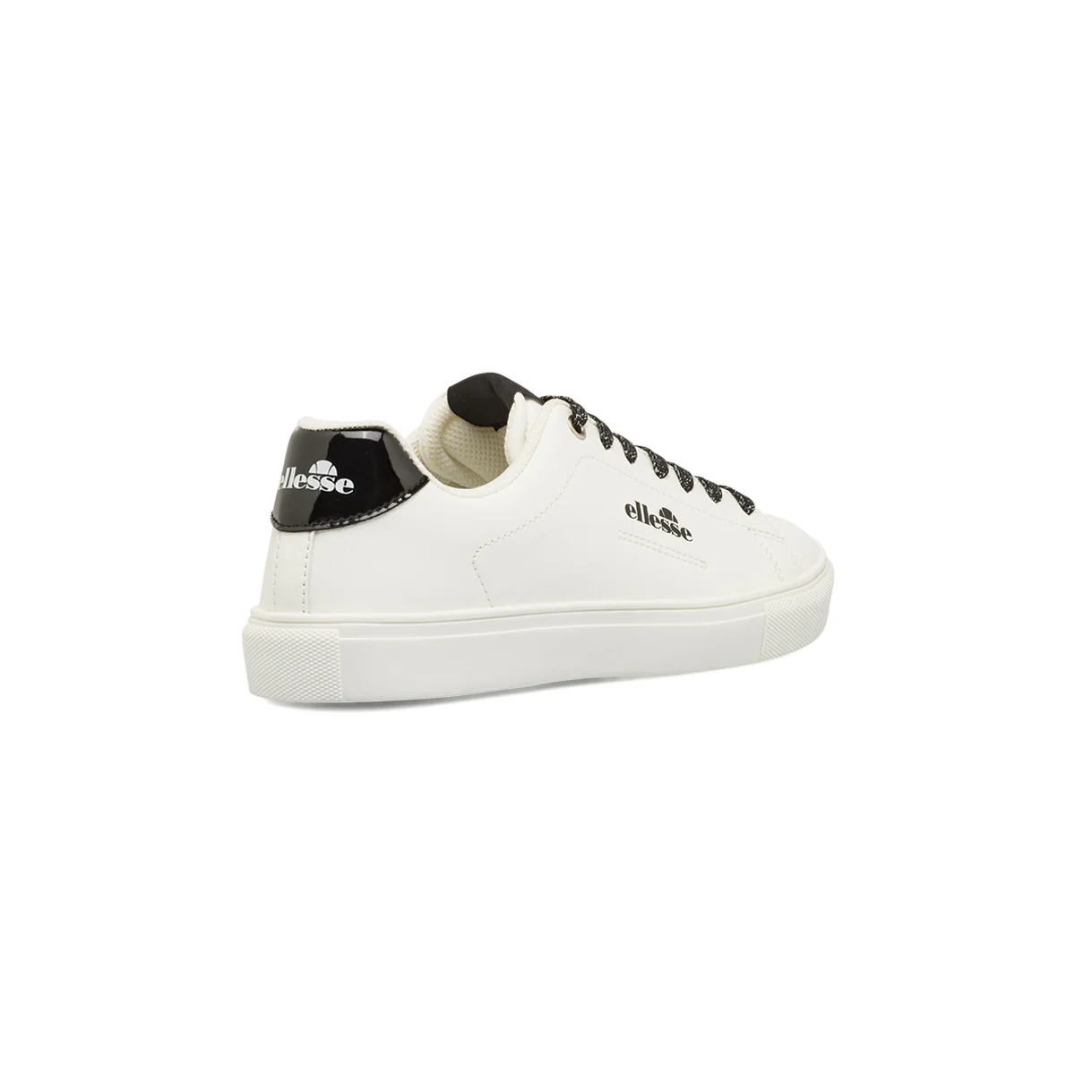 Sneakers casual Ellesse da Donna bianche con lacci neri glitter - Image 3