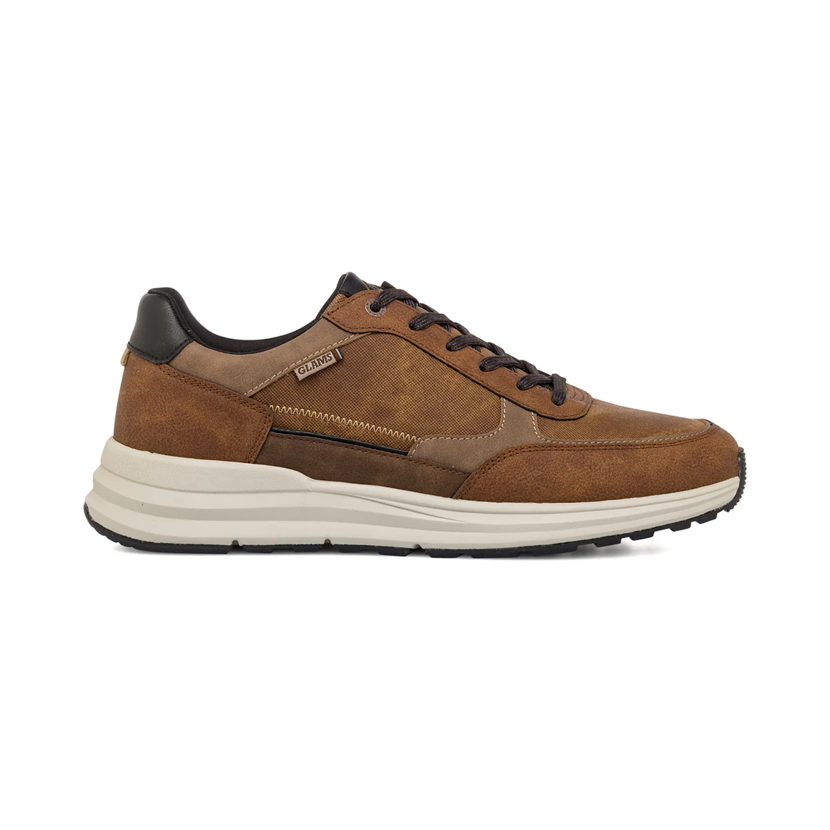 Sneakers casual marroni da Uomo con logo Glams