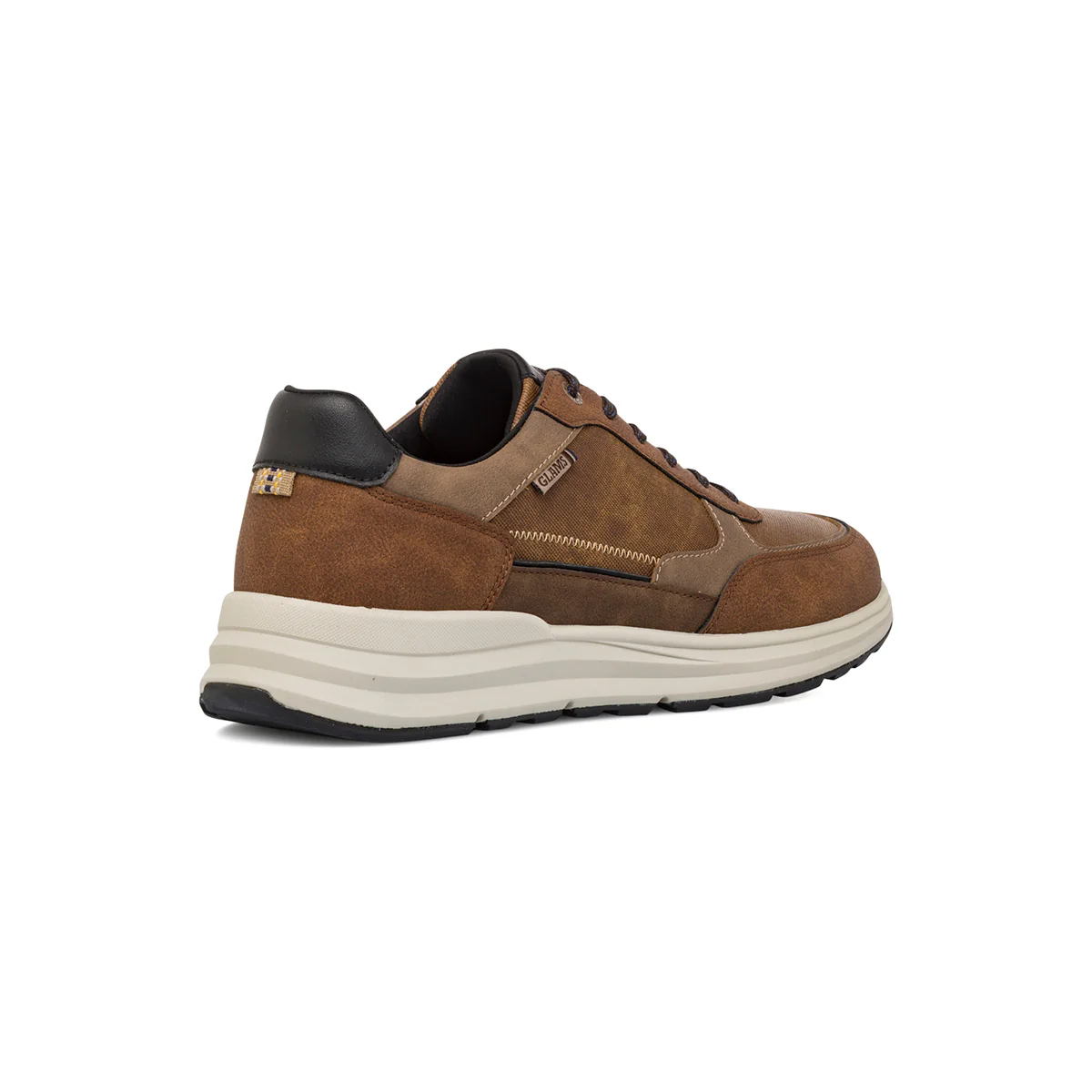 Sneakers casual marroni da Uomo con logo Glams - Image 3