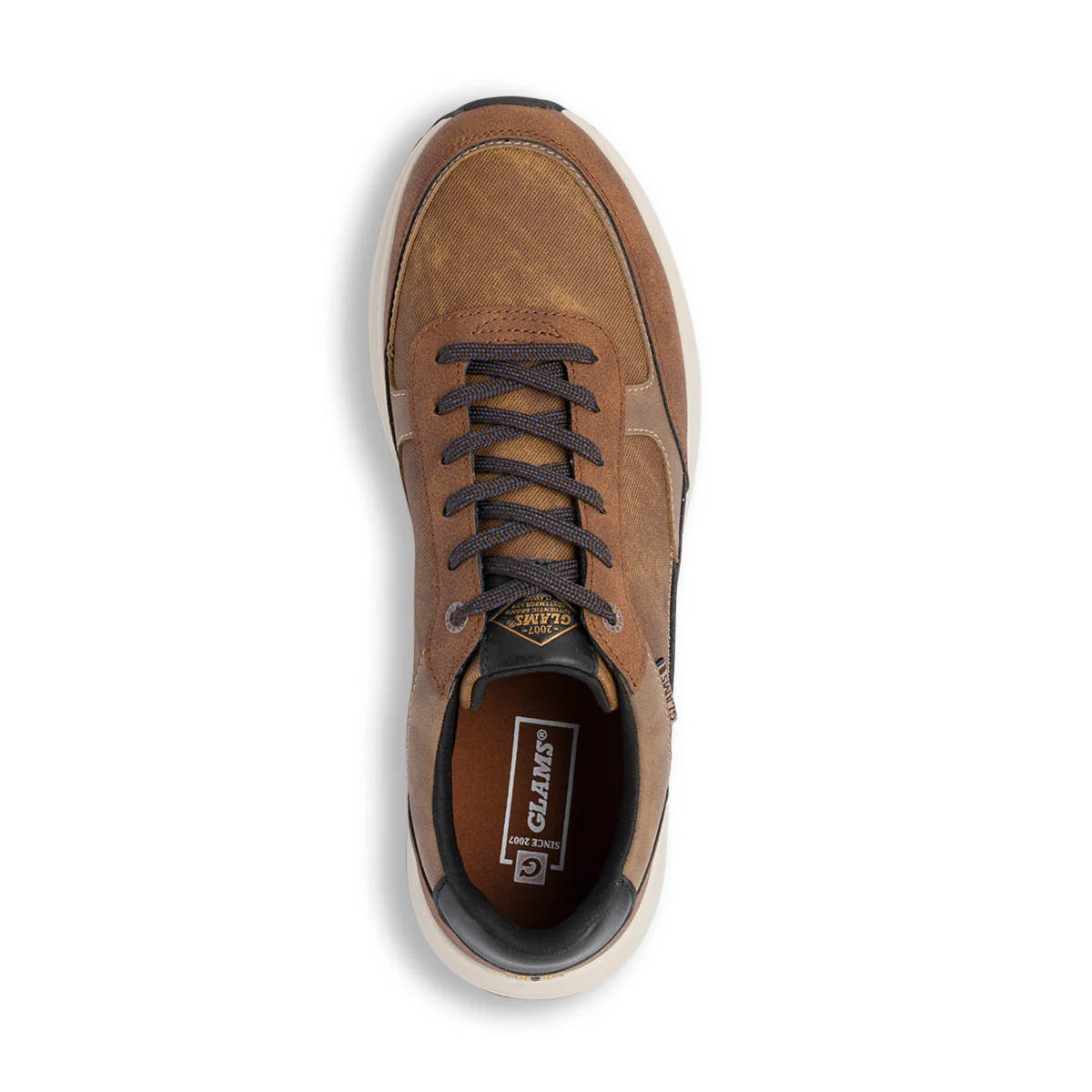 Sneakers casual marroni da Uomo con logo Glams - Image 4