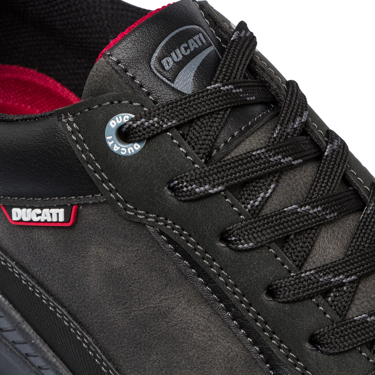 Sneakers casual nere da uomo con logo Ducati - Image 5