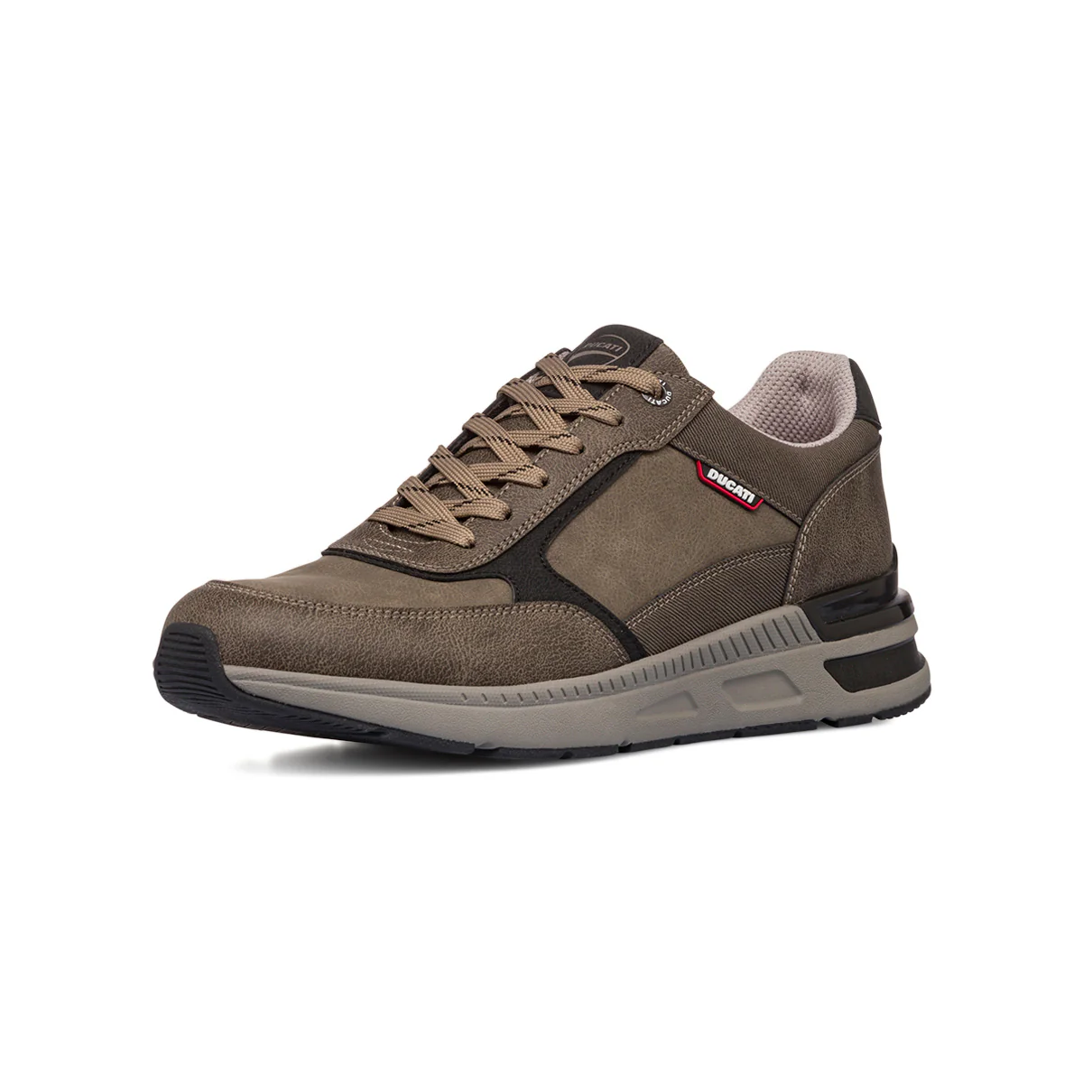 Sneakers casual taupe da uomo con logo Ducati - Image 2