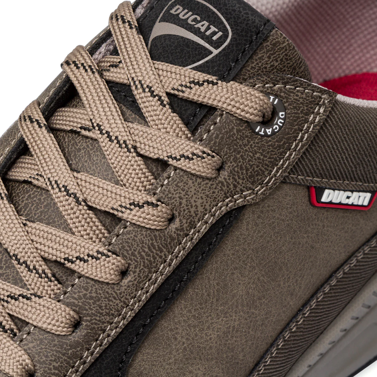 Sneakers casual taupe da uomo con logo Ducati - Image 4