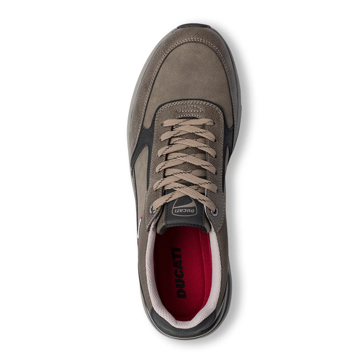 Sneakers casual taupe da uomo con logo Ducati - Image 5