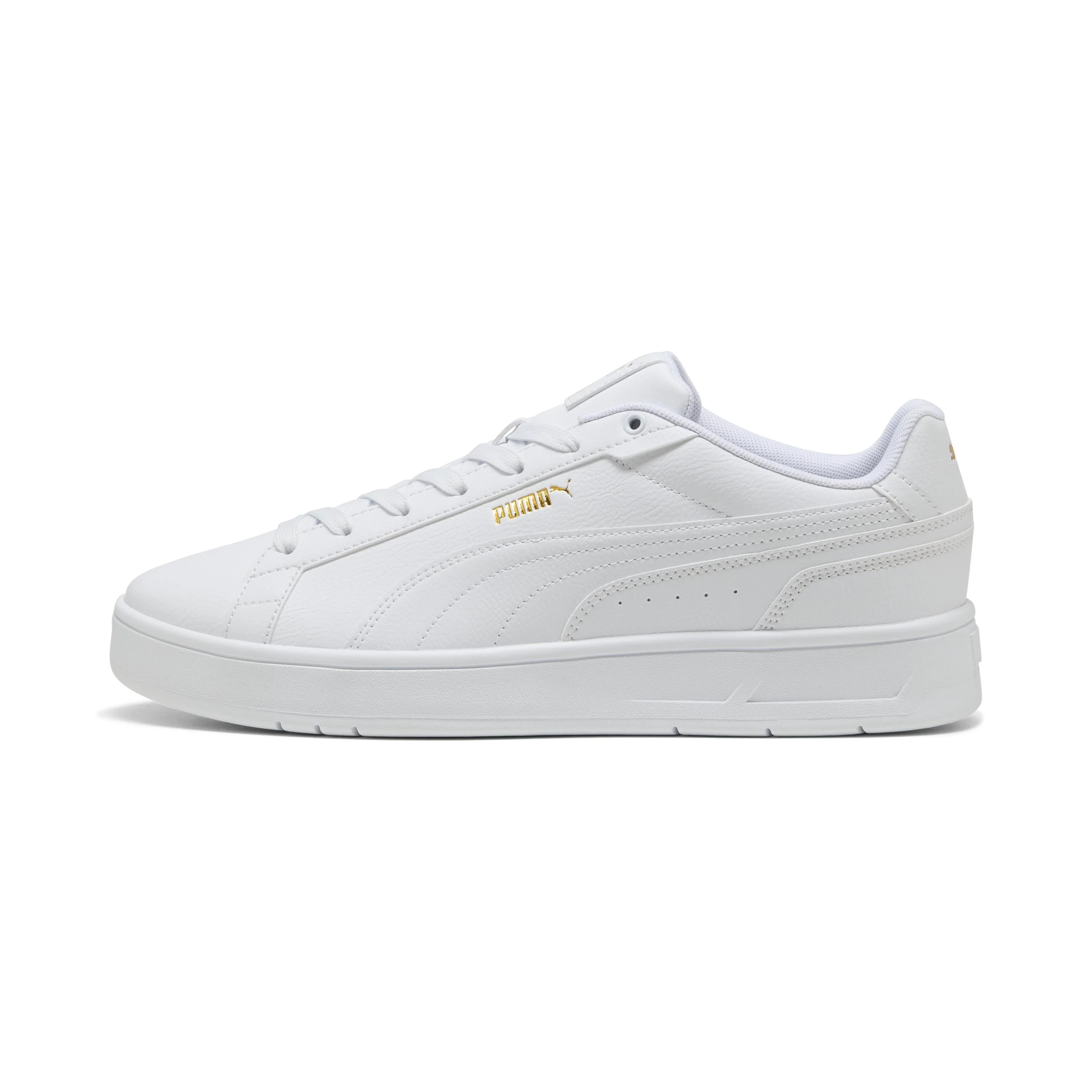 Sneakers casual unisex bianche con logo dorato Puma Court Classico - Image 2