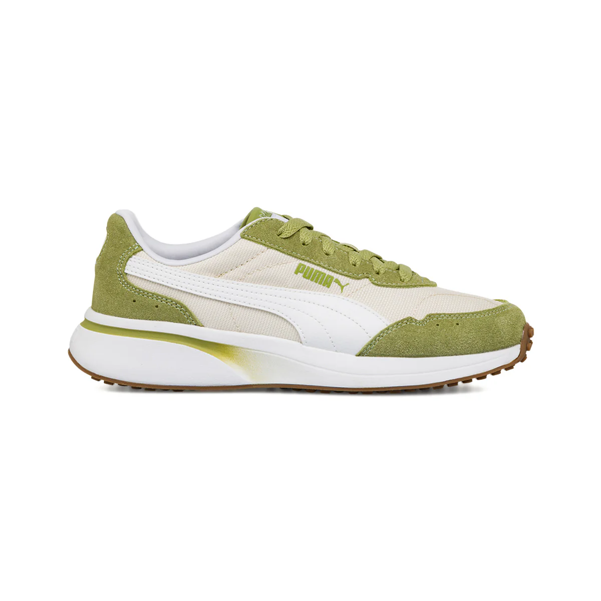 Sneakers casula da Donna verdi e bianche con logo Puma