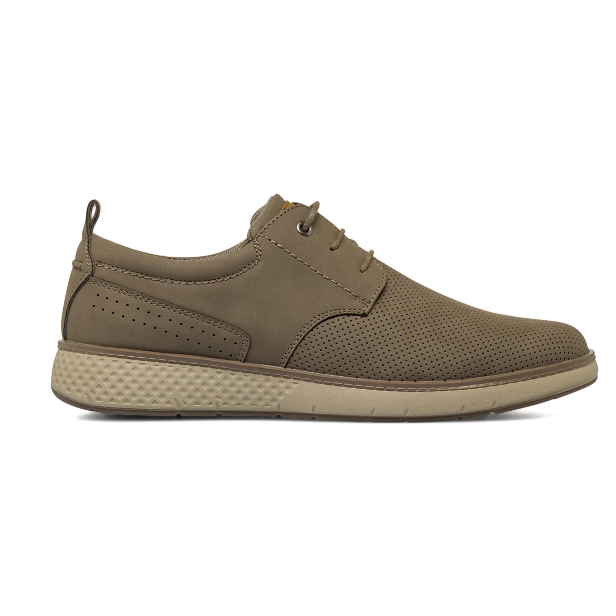 Sneakers comfort da Uomo taupe con tomaia effetto traforato P Soft