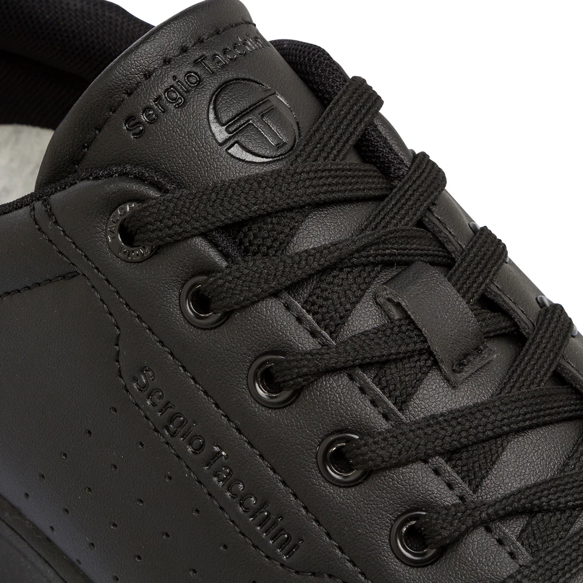 Sneakers con suola platform da donna nere con logo Sergio Tacchini - Image 5