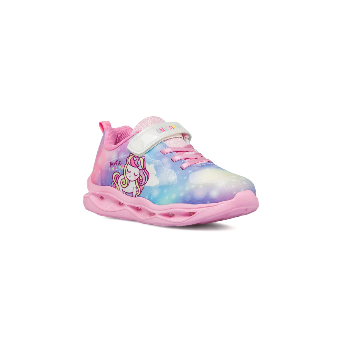 Sneakers con unicorno rosa da bambina con Luci nella suola Unicorno - Image 2