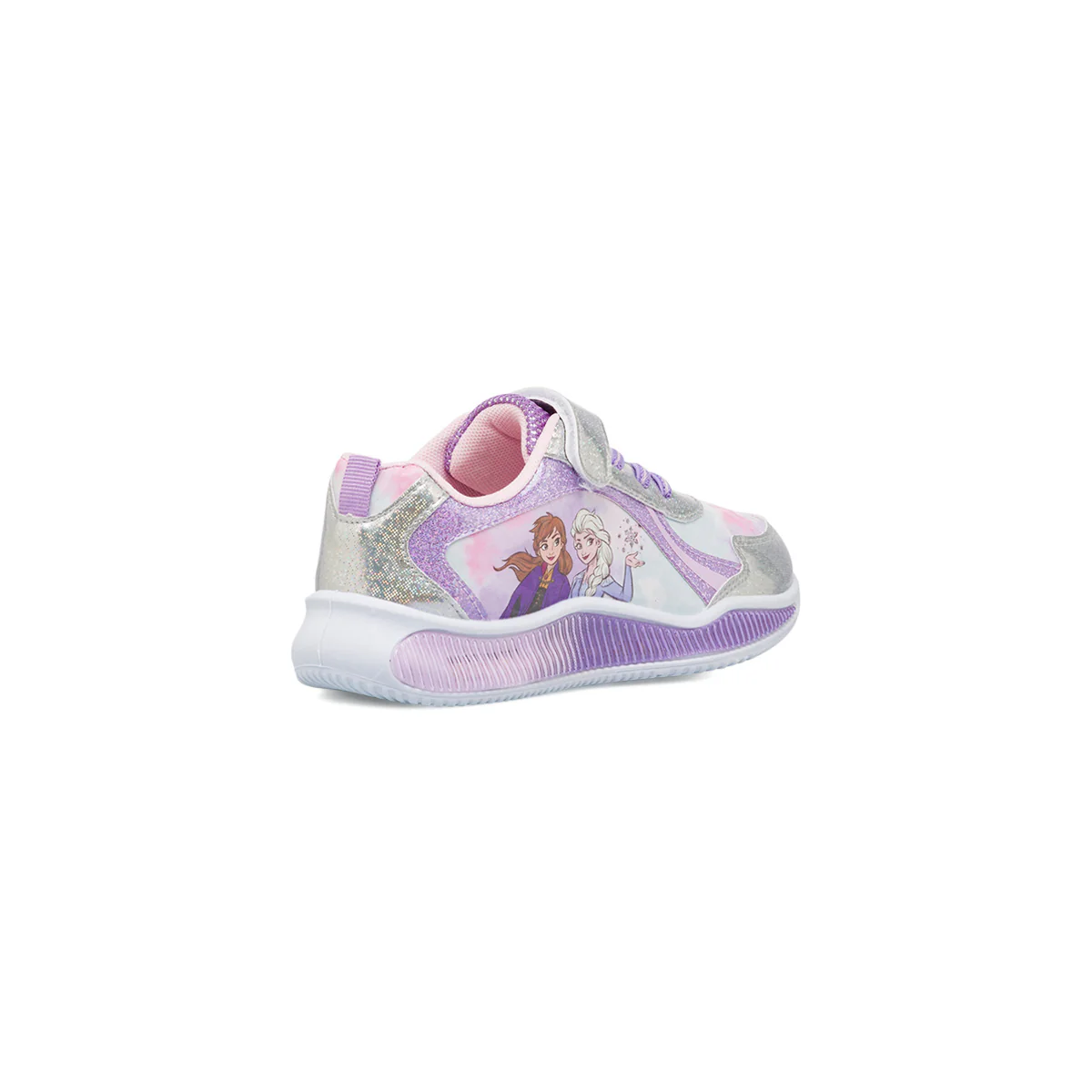Sneakers da bambina argento e lilla con luci Frozen - Image 3