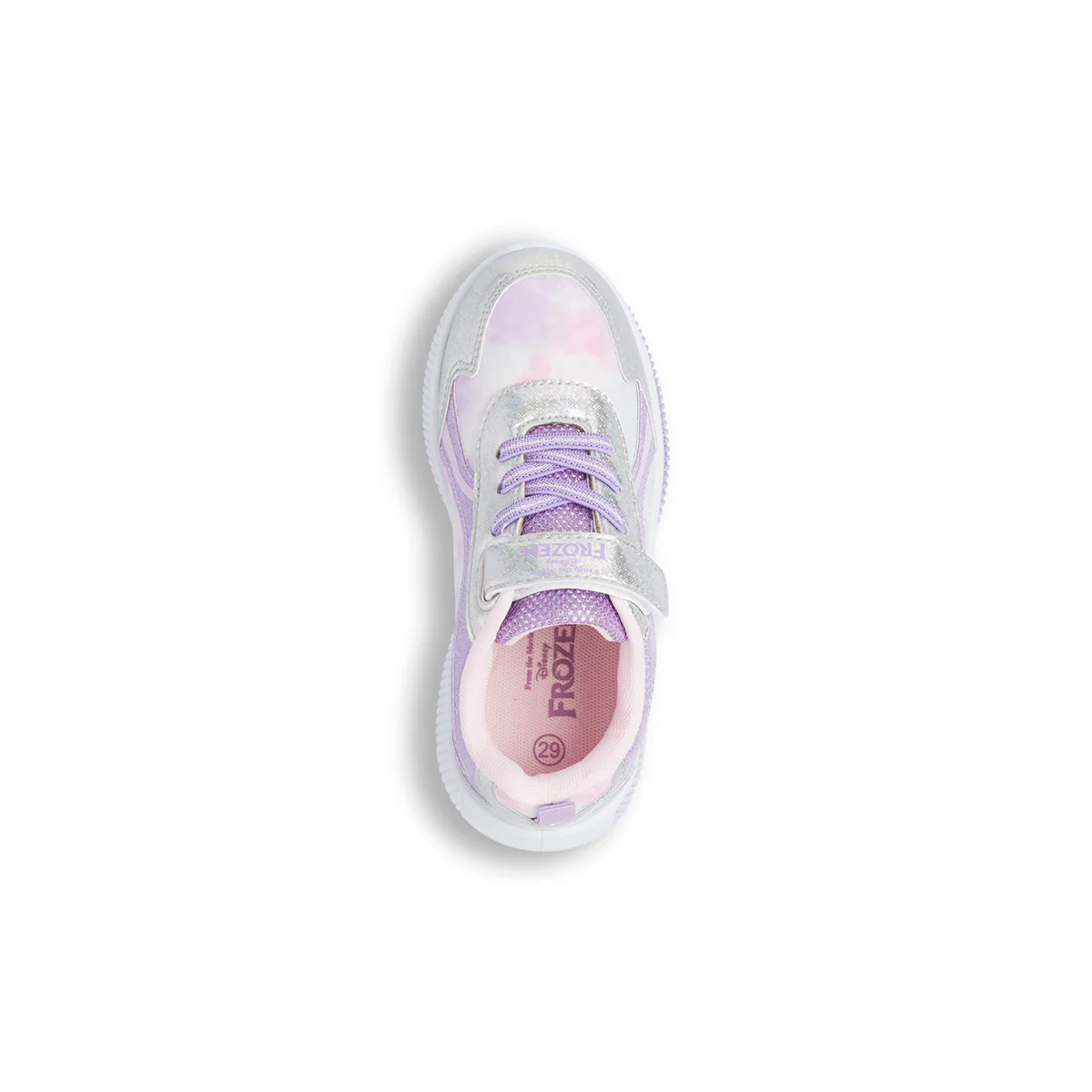 Sneakers da bambina argento e lilla con luci Frozen - Image 5