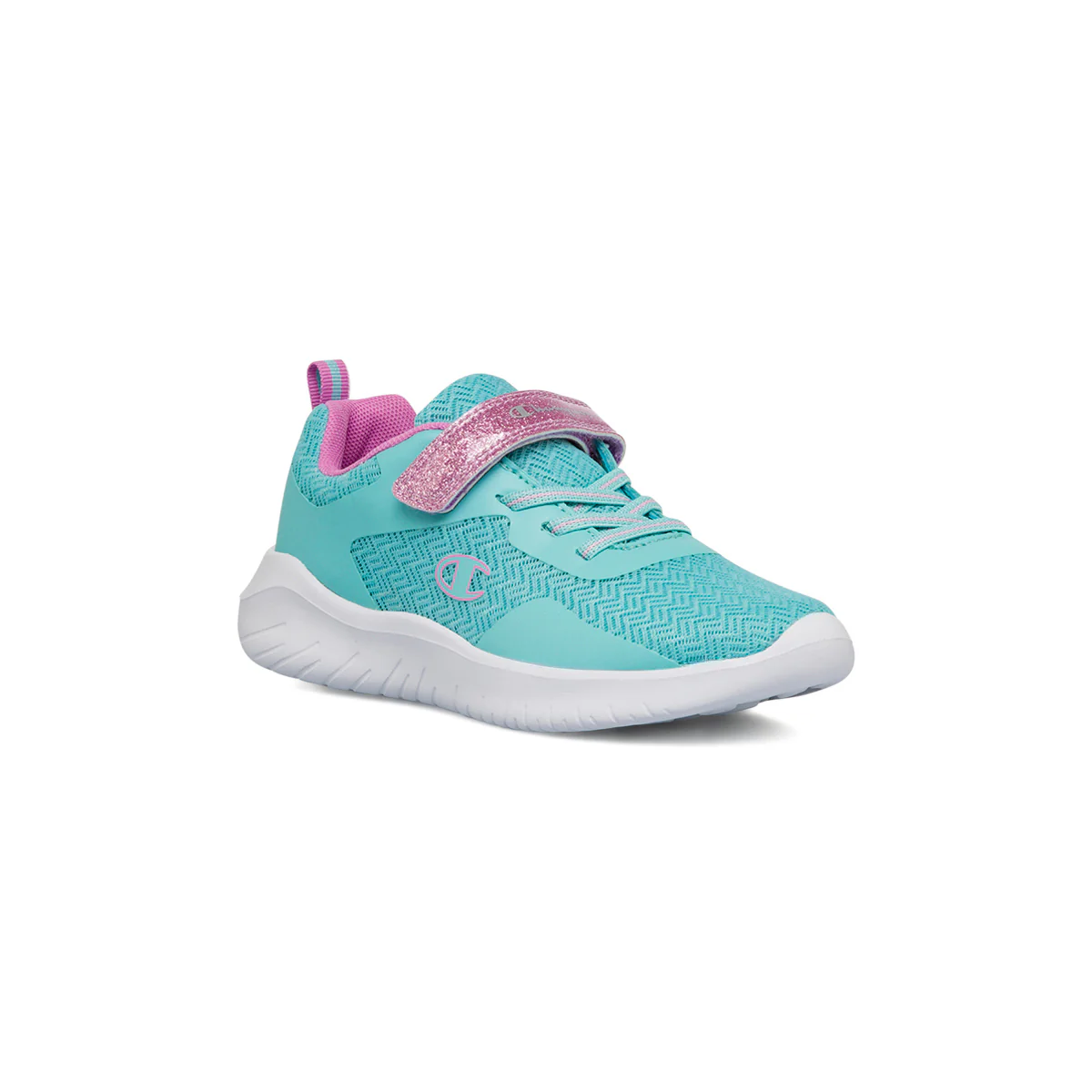 Sneakers da bambina azzurre e rosa con dettaglio glitter Champion Softy Evolve G PS - Image 2