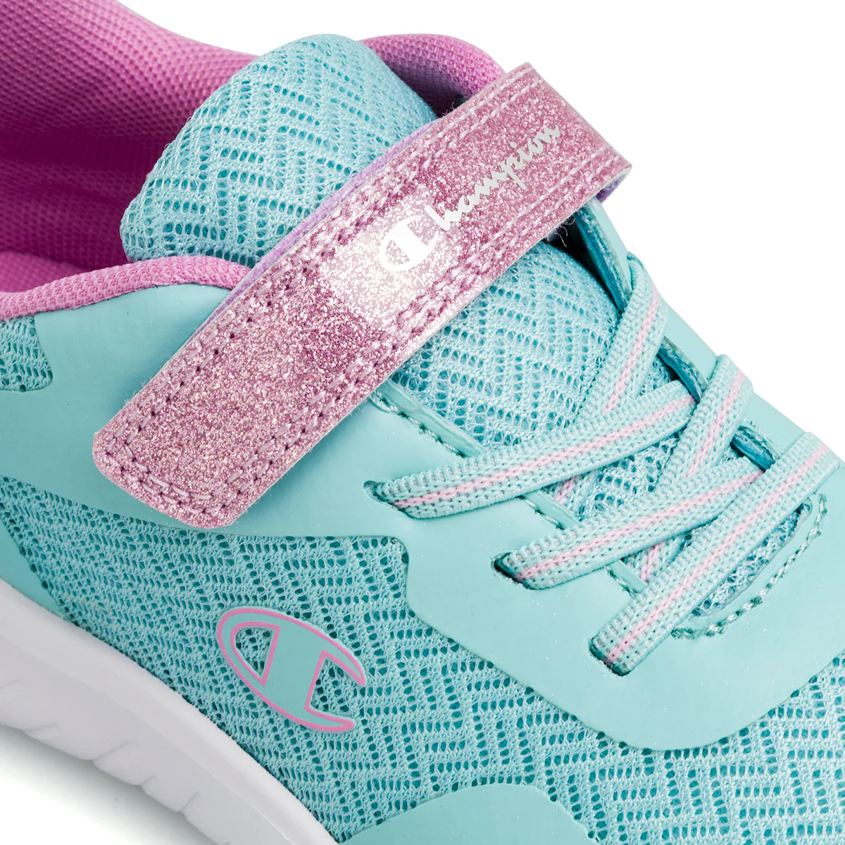 Sneakers da bambina azzurre e rosa con dettaglio glitter Champion Softy Evolve G PS - Image 6