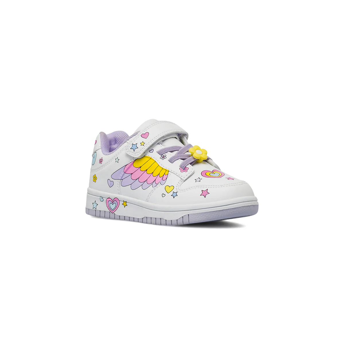 Sneakers da bambina Bianche con ali colorate Dieci Baci - Image 2