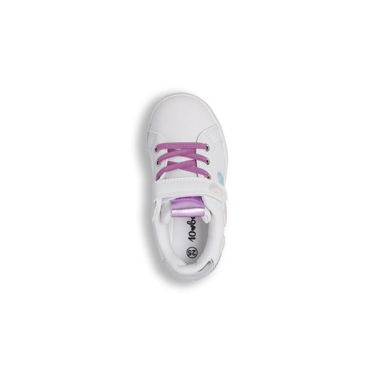 Sneakers da Bambina bianche con cuori colorati e glitter Dieci Baci - Image 5