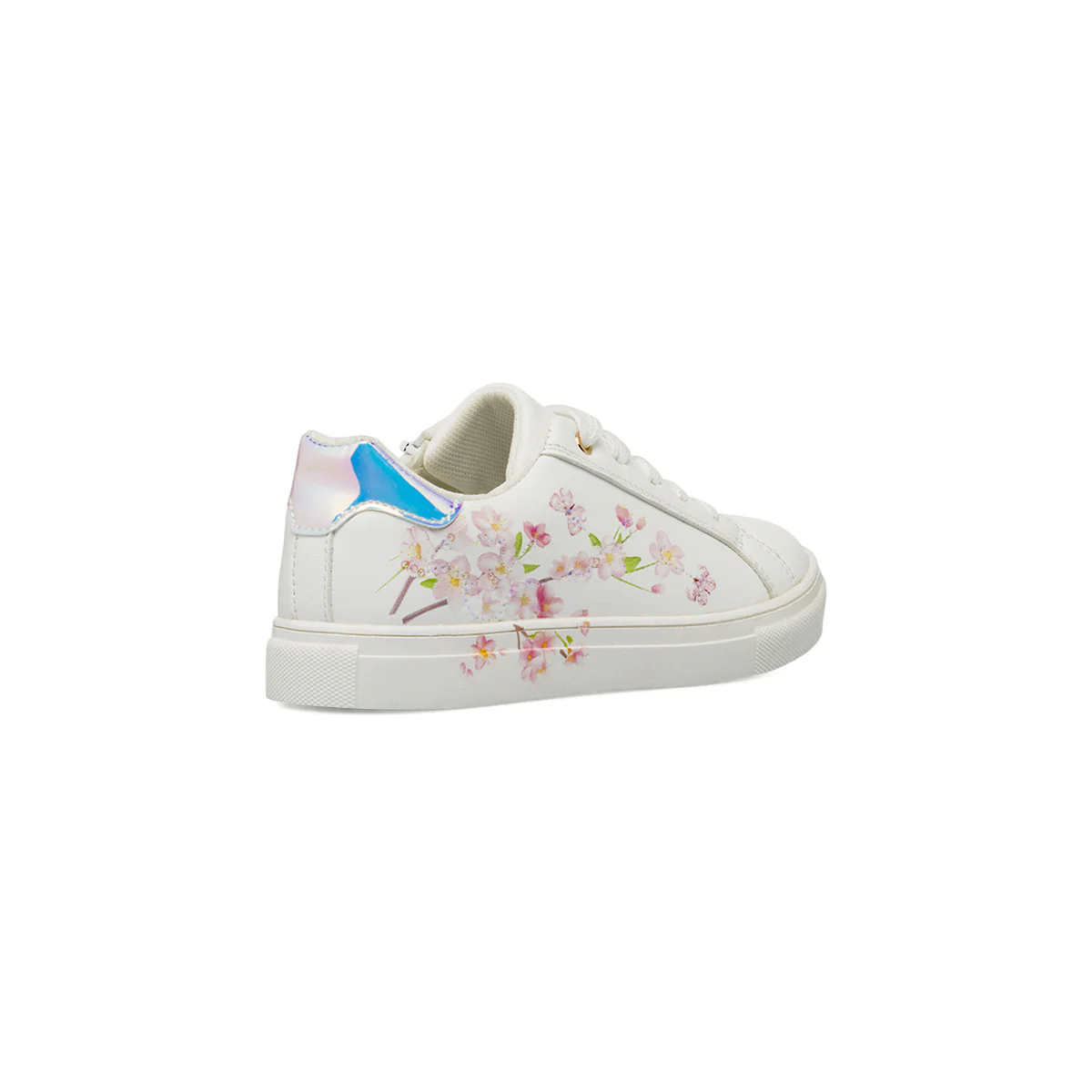 Sneakers da Bambina bianche con fiori e paillettes scintillanti Dieci Baci - Image 3