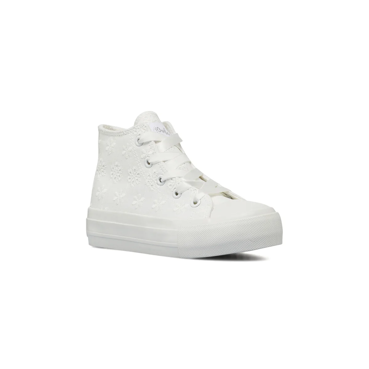 Sneakers da Bambina Bianche con fiori ricamati Dieci Baci - Image 2