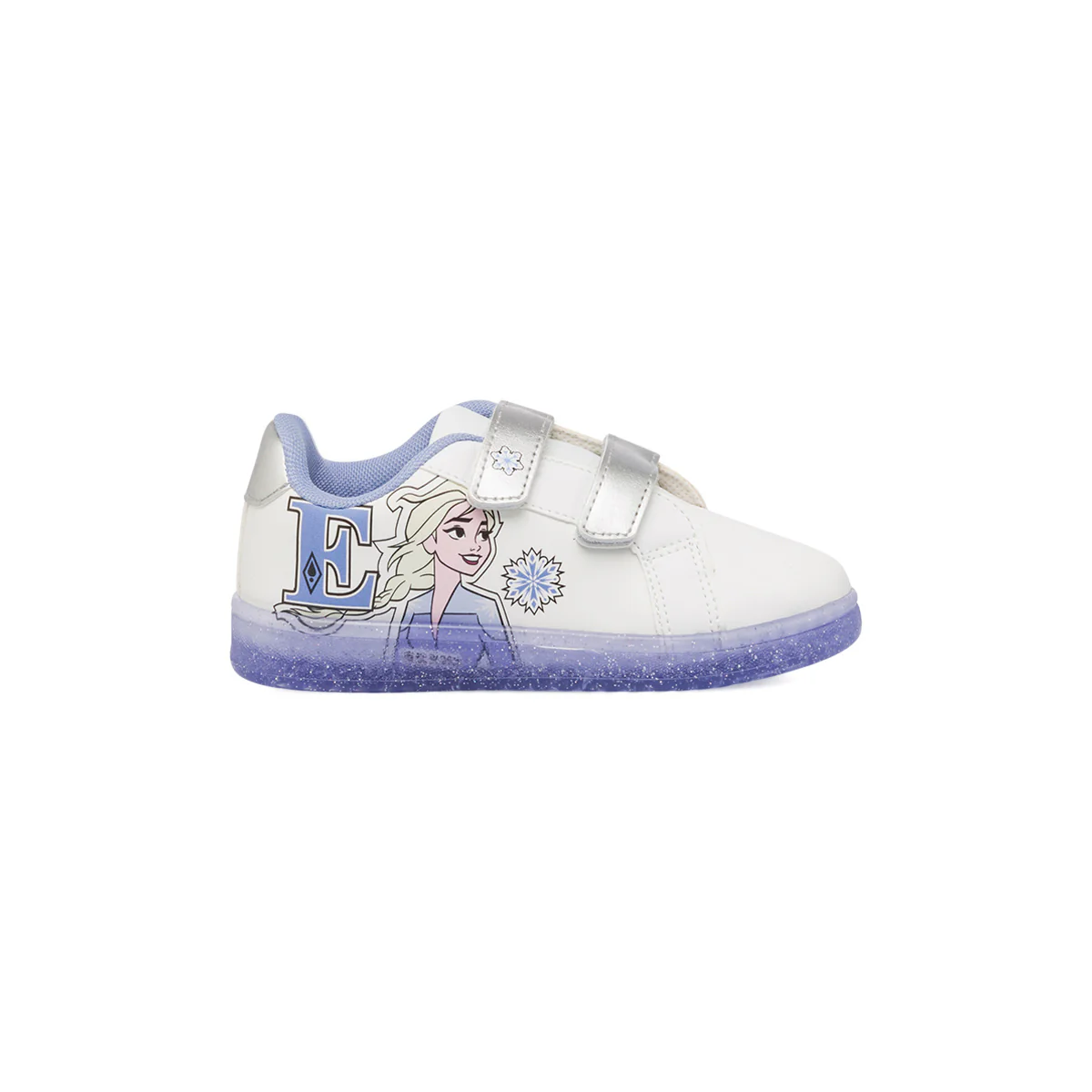 Sneakers da Bambina Bianche con Strappo e Glitter Frozen