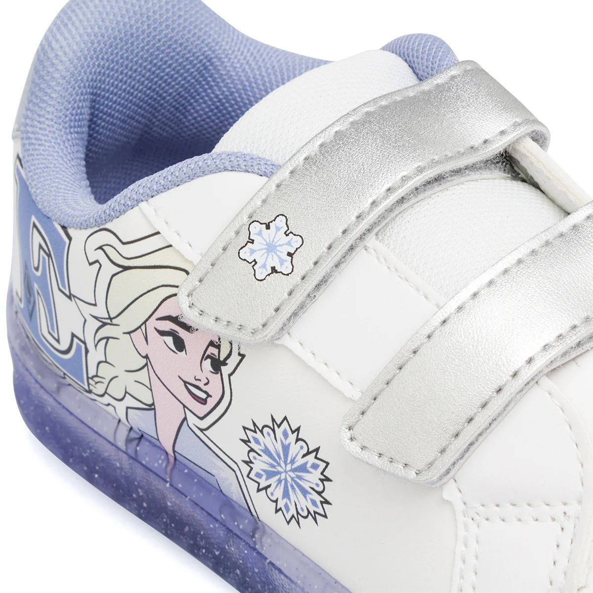 Sneakers da Bambina Bianche con Strappo e Glitter Frozen - Image 5