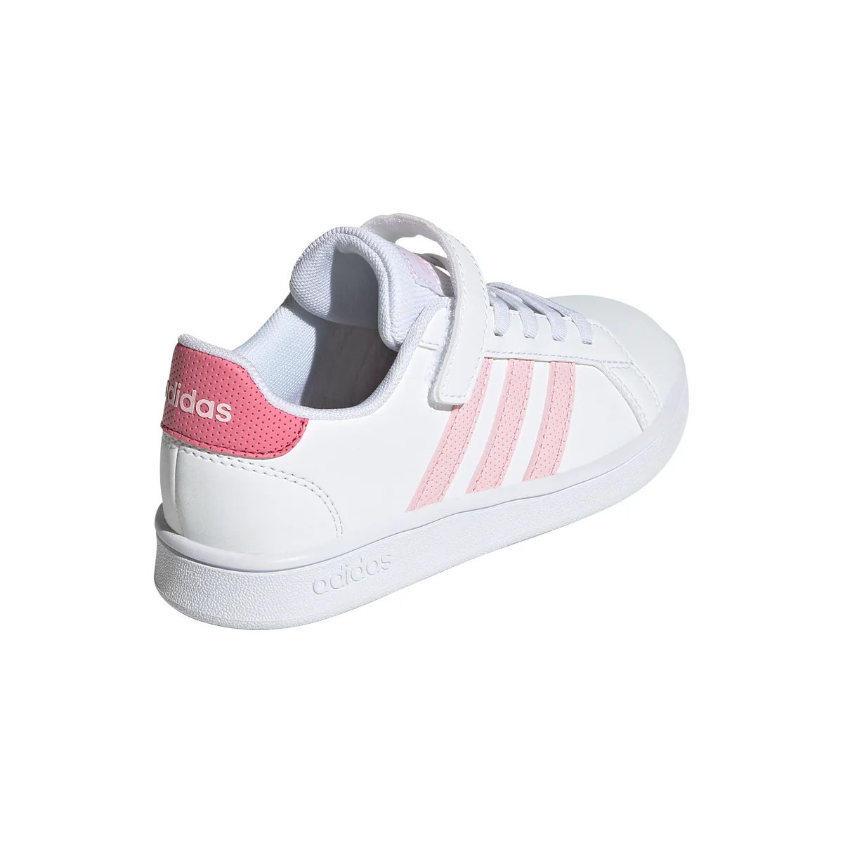 Sneakers da bambina bianche con strisce a contrasto adidas Grand Court - Image 4