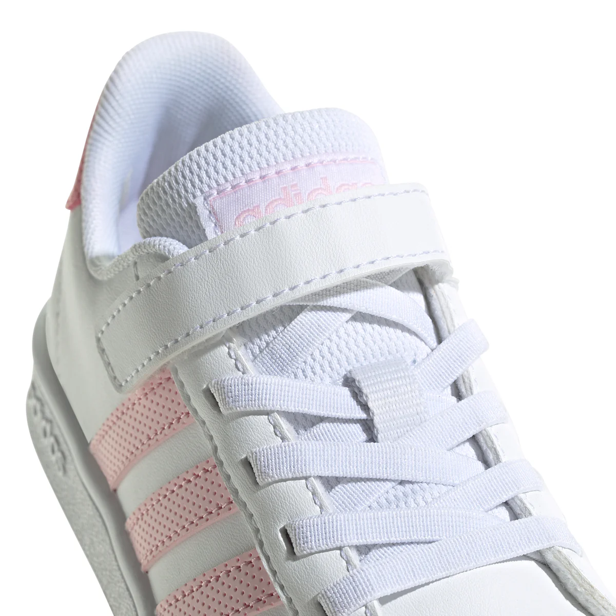 Sneakers da bambina bianche con strisce a contrasto adidas Grand Court - Image 6